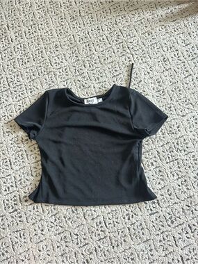 Princess Polly backless black crop